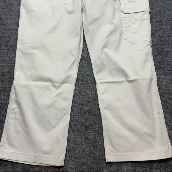 NWT Duluth Trading Pants Mens 40x30 White Everyday Carpenter Flex Relaxed Fit